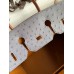 Hermes HSS Birkin 35 Bicolor Bag in Gris Agate and Gold Ostrich Leather