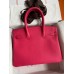 Hermes Birkin 30 Retourne Handmade Bag In Rose Red Clemence Leather