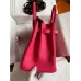 Hermes Birkin 30 Retourne Handmade Bag In Rose Red Clemence Leather