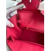 Hermes Birkin 30 Retourne Handmade Bag In Rose Red Clemence Leather