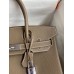 Hermes Birkin 30 Retourne Handmade Bag In Taupe Clemence Leather