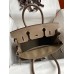 Hermes Birkin 30 Retourne Handmade Bag In Taupe Clemence Leather