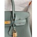 Hermes Birkin 30 Retourne Handmade Bag In Vert Amande Clemence Leather