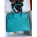 Hermes Birkin 30 Retourne Handmade Bag In Blue Paon Epsom Calfskin