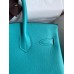 Hermes Birkin 30 Retourne Handmade Bag In Blue Paon Epsom Calfskin