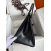 Hermes Birkin 35 Retourne Handmade Bag In Black Box Calfskin