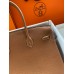 Hermes Birkin 35 Retourne Handmade Bag In Gold Clemence Leather