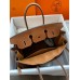 Hermes Birkin 35 Retourne Handmade Bag In Gold Clemence Leather