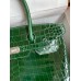 Hermes Birkin 30 Handmade Bag In Malachite Crocodile Niloticus Shiny Skin