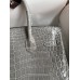 Hermes Birkin 30 Handmade Bag In Tourterelle Crocodile Niloticus Shiny Skin