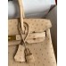 Hermes Birkin 30 Retourne Handmade Bag In Chai Ostrich Leather