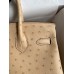 Hermes Birkin 30 Retourne Handmade Bag In Chai Ostrich Leather