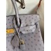 Hermes Birkin 30 Retourne Handmade Bag In Gris Asphalt Ostrich Leather