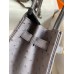 Hermes Birkin 30 Retourne Handmade Bag In Gris Asphalt Ostrich Leather