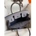 Hermes Birkin 30 Retourne Handmade Bag In Gris Asphalt Ostrich Leather