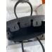 Hermes Birkin 30 Retourne Handmade Bag In Black Ostrich Leather