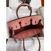 Hermes Birkin 30 Retourne Handmade Bag In Terre Cuite Ostrich Leather