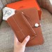 Hermes Dogon Duo Wallet In Gold Clemence Leather
