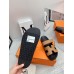 Hermes Womens Chypre Sandals In Brown Calfskin