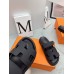 Hermes Womens Chypre Sandals In Black Calfskin