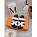 Hermes Womens Chypre Sandals In White Calfskin