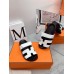Hermes Womens Chypre Sandals In White Calfskin