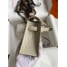 Hermes Kelly Pochette Handmade Bag In Beton Matte Alligator Leather