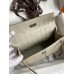Hermes Kelly Pochette Handmade Bag In Beton Matte Alligator Leather