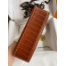 Hermes Kelly Pochette Handmade Bag In Gold Matte Alligator Leather