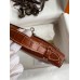 Hermes Kelly Pochette Handmade Bag In Gold Matte Alligator Leather