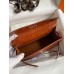 Hermes Kelly Pochette Handmade Bag In Gold Matte Alligator Leather