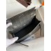 Hermes Kelly Pochette Handmade Bag In Graphite Matte Alligator Leather