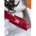Hermes Kelly Pochette Handmade Bag In Rose Extreme Shiny Alligator Leather