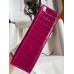 Hermes Kelly Pochette Handmade Bag In Rose Scheherazade Shiny Alligator Leather