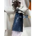 Hermes Kelly Pochette Handmade Bag In Vert Bosphore Shiny Alligator Leather