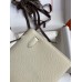 Hermes Kelly Pochette Handmade Bag In Craie Epsom Calfskin