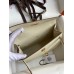 Hermes Kelly Pochette Handmade Bag In Craie Epsom Calfskin