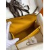 Hermes Kelly Pochette Handmade Bag In Jaune Ambre Epsom Calfskin