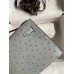 Hermes Kelly Pochette Handmade Bag In Blue Glacier Ostrich Leather
