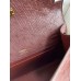 Hermes Kelly Pochette Handmade Bag In Bordeaux Ostrich Leather