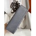 Hermes Kelly Pochette Handmade Bag In Gris Agate Ostrich Leather