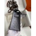 Hermes Kelly Pochette Handmade Bag In Gris Agate Ostrich Leather