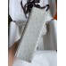 Hermes Kelly Pochette Handmade Bag In Pearl Grey Ostrich Leather
