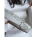 Hermes Kelly Pochette Handmade Bag In Pearl Grey Ostrich Leather