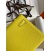 Hermes Kelly Pochette Handmade Bag In Lime Epsom Calfskin