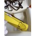 Hermes Kelly Pochette Handmade Bag In Lime Epsom Calfskin