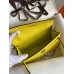 Hermes Kelly Pochette Handmade Bag In Lime Epsom Calfskin