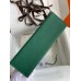 Hermes Kelly Pochette Handmade Bag In Malachite Epsom Calfskin