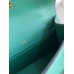 Hermes Kelly Pochette Handmade Bag In Malachite Epsom Calfskin