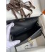 Hermes Kelly Pochette Handmade Bag In Black Epsom Calfskin
